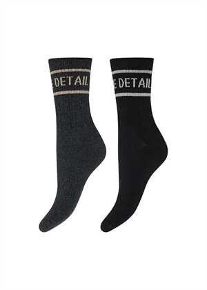 Hype The Detail tennis sock 2-pk Black/Antracit 